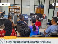Kanwil Kemenkumham Kalimantan Tengah Ikuti Pembukaan Rangkaian HBP Ke-60 dan Halal Bihalal Menyambut Bulan Suci Ramadhan 1445H Secara Virtual