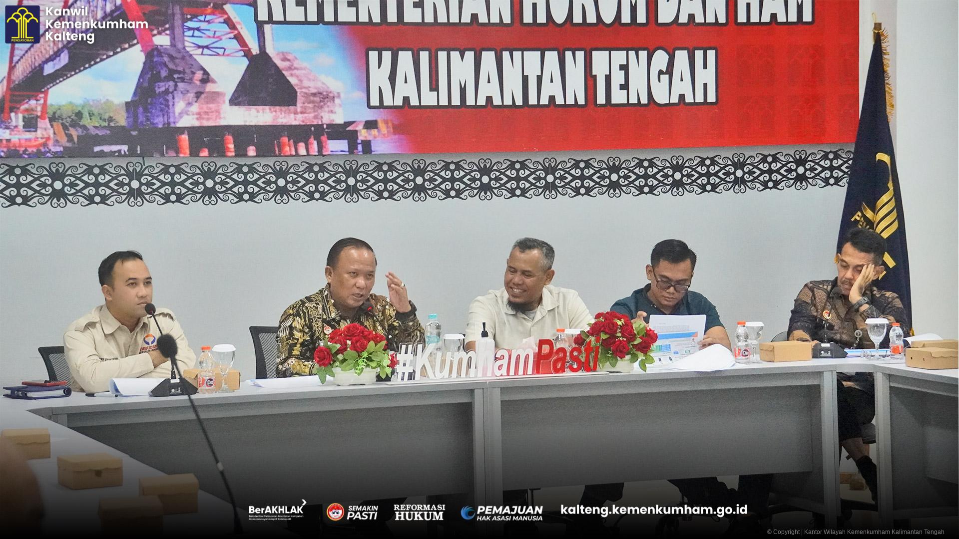 Pastikan Persiapan Secara Matang, Kanwil Kemenkumham Kalteng Laksanakan Rapat Bersama Seluruh Panita Pelaksana